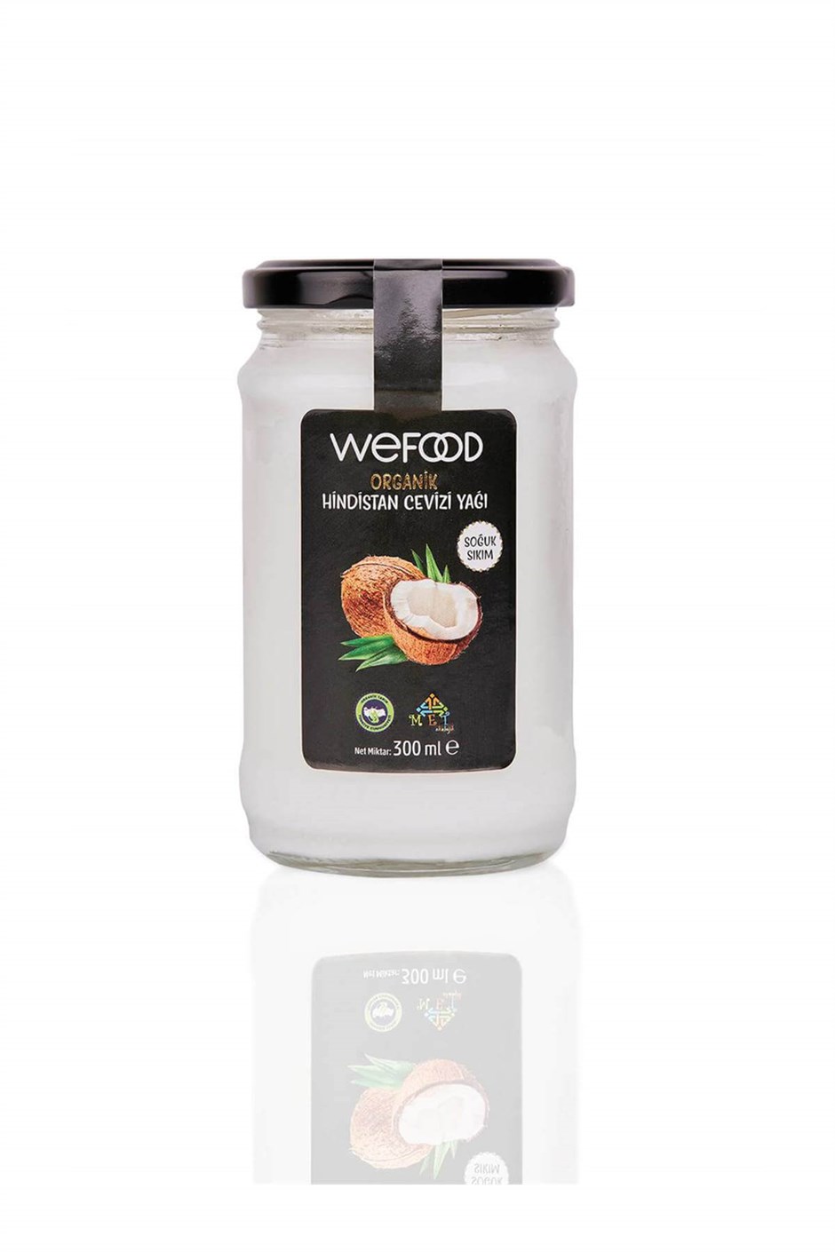 Wefood Organik Hindistan Cevizi Yağı 300 ml (Soğuk Sıkım)